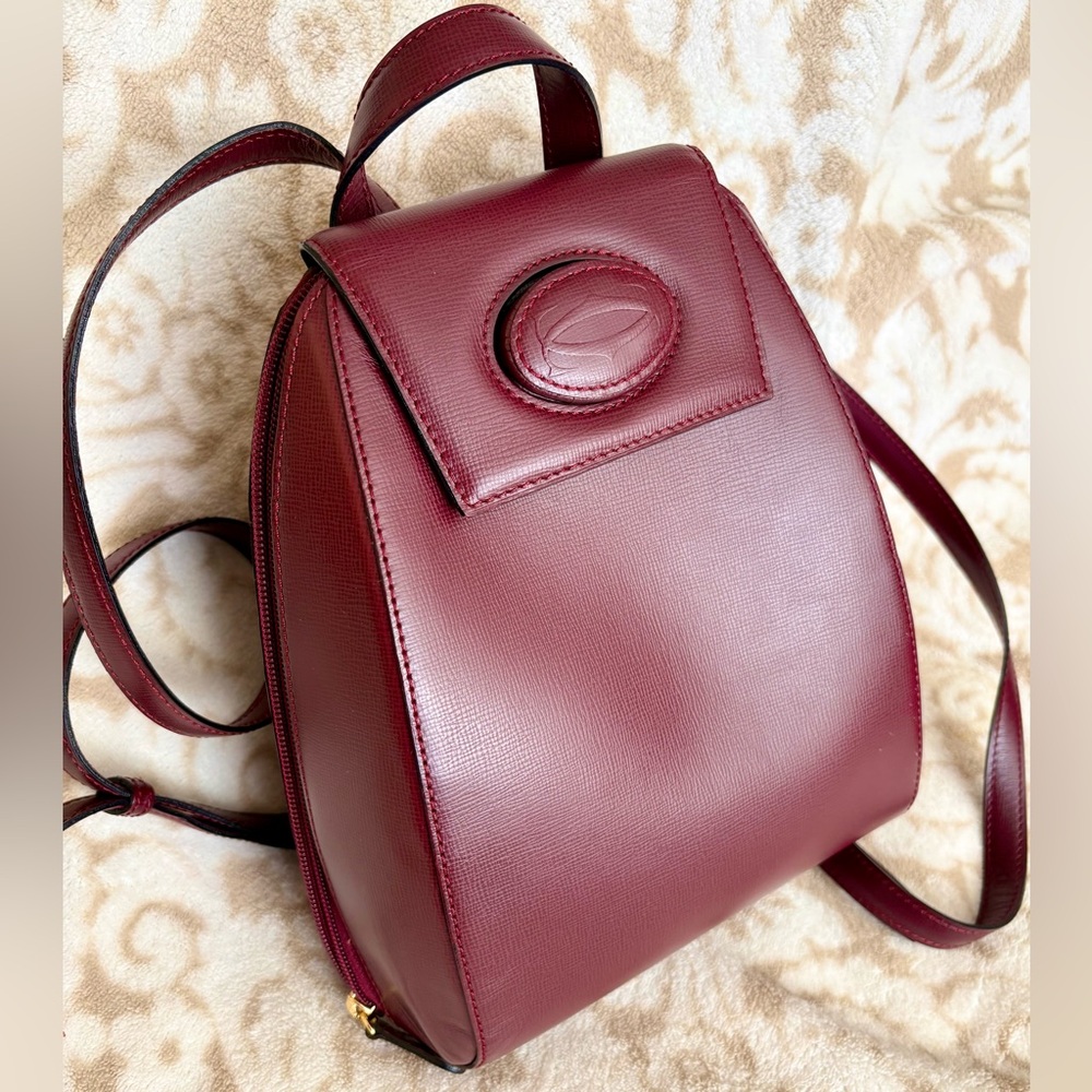 Cartier Must de Cartier Burgundy Calfskin Backpack